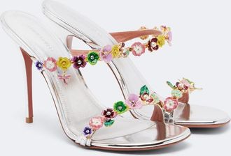 Amina Muaddi Vittoria embellished leather sandals