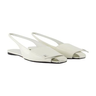 Courr&egrave;ges Iced Fold Sandal - White