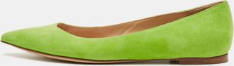 Gianvito Rossi Green Suede Ballet Flats