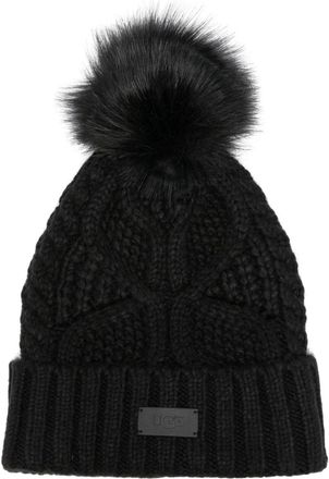 UGG pompom beanie hat - Black