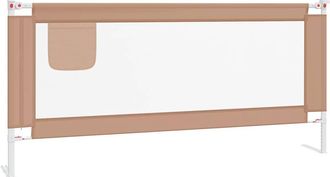 vidaXL Barandilla De Seguridad Cama De Ni&ntilde;o Gris Taupe Tela 200x25 Cm Vidaxl
