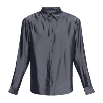 Giorgio Armani Camicia di raso - - Shirts - Uomo - Blu - L