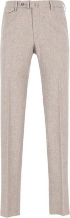 Tagliatore Gestreepte Tailored Broek - Heren - Nette broeken - Beige - 2XL - Wol - Broeken