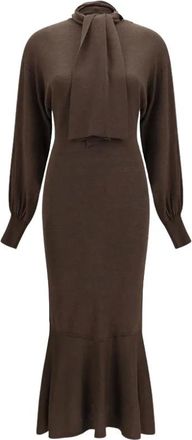Jacquemus La Robe Maille Losange - Dresses - Mujer - Marr&oacute;n - XS