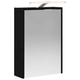 vidaXL Armario Con Espejo De Ba&ntilde;o Roble Negro 43 X 16 X 62.5 Cm Vidaxl