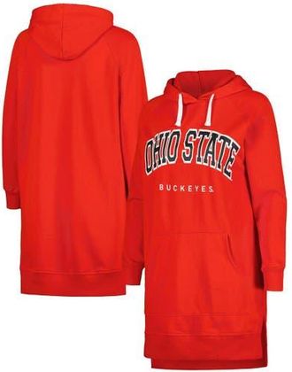 Gameday Couture Womens Gameday Couture Scarlet Ohio State Buckeyes Take a Knee Raglan Hooded Sweatshirt Dress at Nordstrom, Size Small