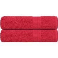 OEM Toallas De Ba&ntilde;o Frogn, Juego De 2, Rojas, 70 X 140 Cm, 360 G/m&sup2; - Crezuo