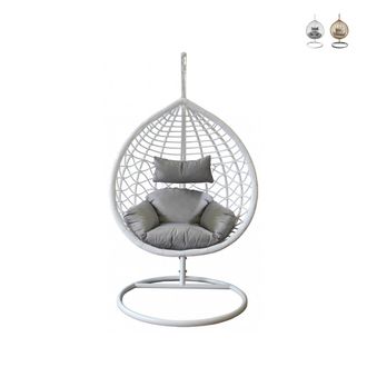 COSMA Silla Colgante Mecedora De Metal Panarea - Blanco