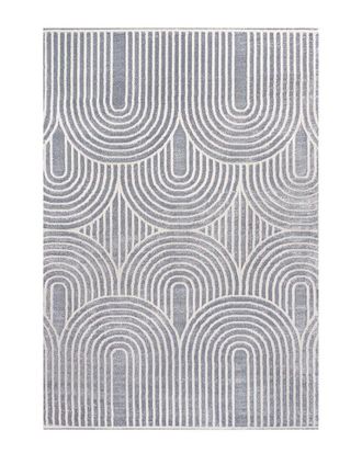 Jonathan Y Designs Jonathan Y Ariana Midcentury Art Deco Striped Arches Two-Tone High-Low Area Rug