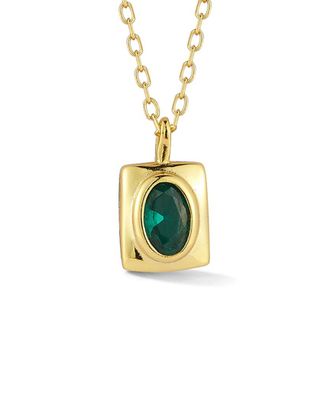 Glaze Jewelry 14K Over Silver Cz Necklace