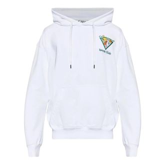 Casablanca Tennis Club Geborduurd Hoodie - Heren - Hoodies - Wit - M - Hoodies & sweatvesten