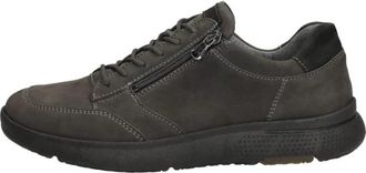 Waldl&auml;ufer Heiko Veterschoenen Laag - Heren - Sneakers - Grijs - 46 1/2 EU - Leer - Schoenen