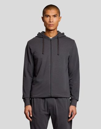 Lyle & Scott Lyle And Scott Mens Lightweight Lounge Zip Hoodie - Grey - Size: 38