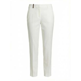 PESERICO Peserico, Straight Trousers, female, White, Size: S Iconic 4718 Trousers
