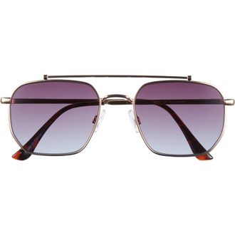 BP. Gradient Aviator Sunglasses in Gold- Smoke at Nordstrom