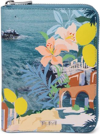 Tumi Belden Zip Around Leather Passport Case in Mediterranean Print at Nordstrom