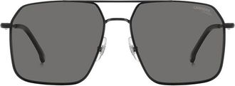 Carrera Square Metal Frame Sunglasses - Black
