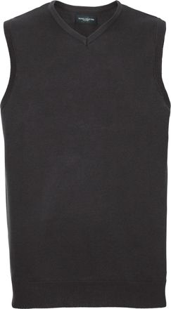 Russell Athletic Russell Collectie Heren V-hals Mouwloos Gebreide Trui-trui-top / Trui-trui (Zwart)