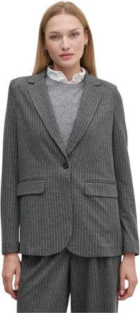 Oui Jassen > Blazers - Dames - Blazers - Grijs - M - Polyester - Jassen
