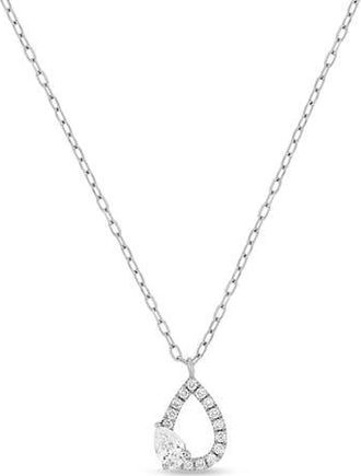 Bony Levy Audrey 18K White Gold Diamond Pear Pendant Necklace in 18Kw at Nordstrom Rack