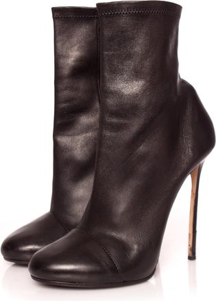 Dsquared2 zwarte enkellaarsjes van zacht, elastisch leer