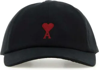Ami Caps, unisex, Black, Size: ONE SIZE De Coeur Embroidery Cap