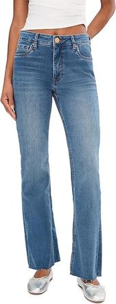 Kut from the Kloth Kelly High-Rise Fab Ab Kick Flare Inset Leg in Senses Womens Jeans Senses : 16 31, Cotton/Denim/Spandex