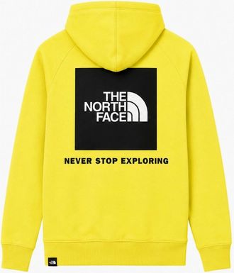 The North Face Mens The North Face Raglan Red Box Hoodie in Yellow - Size: 42