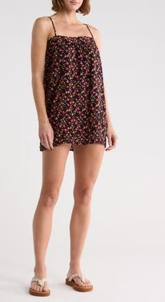 Maaji Guilia Floral Cover-Up Minidress in Black at Nordstrom Rack, Size Medium