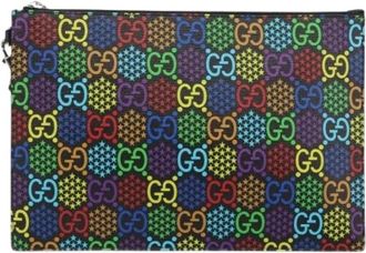 Gucci Pre-owned Canvas Clutch - Dames - Vintage Clutch - Veelkleurig - ONE Size - Vintage