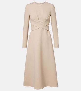Emilia Wickstead Vestido midi Elta de crep&eacute; de lana