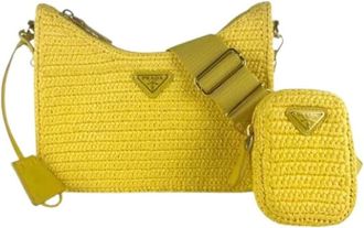 Prada Pre-owned Raffia borse-prada - - Pre-owned - Donna - Giallo - ONE SIZE
