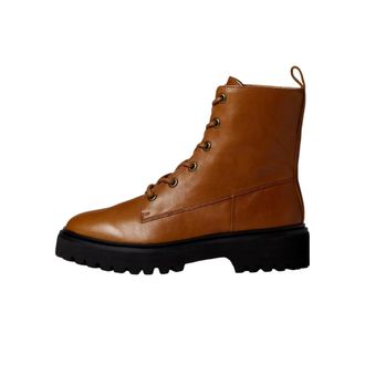 Madewell Cambrie Lace-Up Boot Leather English Saddle NG667-219 Womens