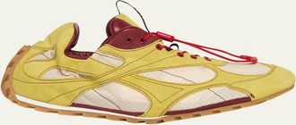 Bottega Veneta Mens Orbit Flash Suede & Nylon Sneakers