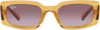 Ray-Ban Kiliane Bio Based Dark Violet Gradient Rectangular Unisex Sunglasses RB4395 66828H 54