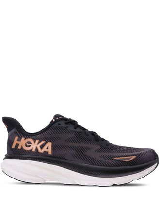 Hoka One One logo-patch sneakers - Black