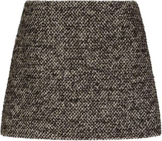 Dolce & Gabbana Short Speckled Tweed Skirt