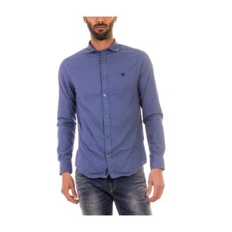 Armani Jeans Blouses Shirts - Heren - Casual Overhemden - Blauw - S - Overhemden