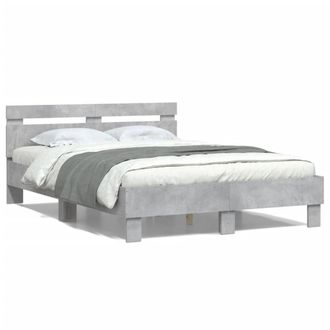 Berkfield Home Bed Frame without Mattress Concrete Grey 120x200 cm | Size: Small Double