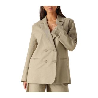 Gestuz Dames, Jassen, Groen, Maat: M Linnen