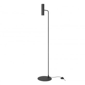 Forlight L&aacute;mpara de pie cabezal orientable aluminio negro 28x28x145 cm