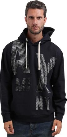 A|X Armani Exchange Maxi Logo Hoodie - Heren - Hoodies - Blauw - M - Katoen - Hoodies & sweatvesten