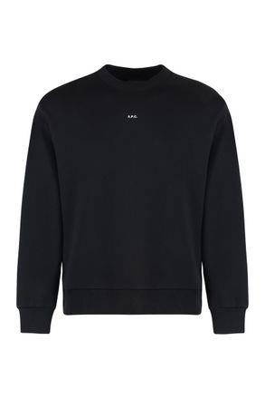A.P.C. A. P.C. Boxy Micro Logo Cotton Crew-Neck Sweatshirt