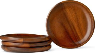 Nambé Billow Set of 4 Appetizer Plates in Brown at Nordstrom
