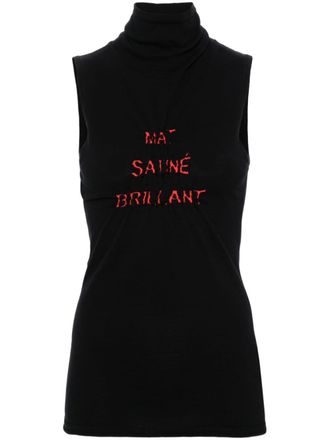 Maison Margiela Top a collo alto - Nero