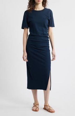 Nation Ltd Cole Ruched Cotton T-Shirt Dress in Night Sky at Nordstrom Rack, Size Xx-Large