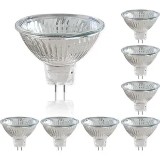 OEM Lampada Led Gu5.3 Da 50w, Confezione Da 8, 12v, Lampade Alogene A Riflettore, Faretto Dimmerabile, Faretto Alogeno Mr16, 660lm, Bianco Caldo 2700k, An