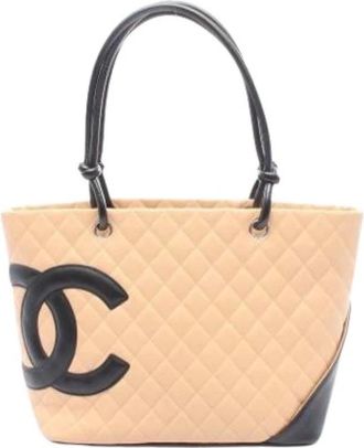 Chanel Pre-owned Tote Bags, female, Beige, Size: ONE SIZE Pre-owned Vintage Tote Bag