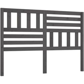 vidaXL Bed Headboard Grey 166x4x100 cm Solid Wood Pine Vidaxl