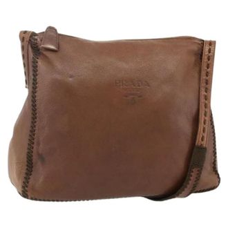 Prada Pre-owned Shoulder Bags, female, Brown, Size: ONE SIZE Pre-owned Vintage Shoulder Bag